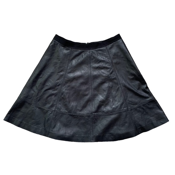 Jason Wu Dresses & Skirts - Miss Wu Jason Wu Black Leather Fit & Flare Mini Skirt w/ Pockets Size 6